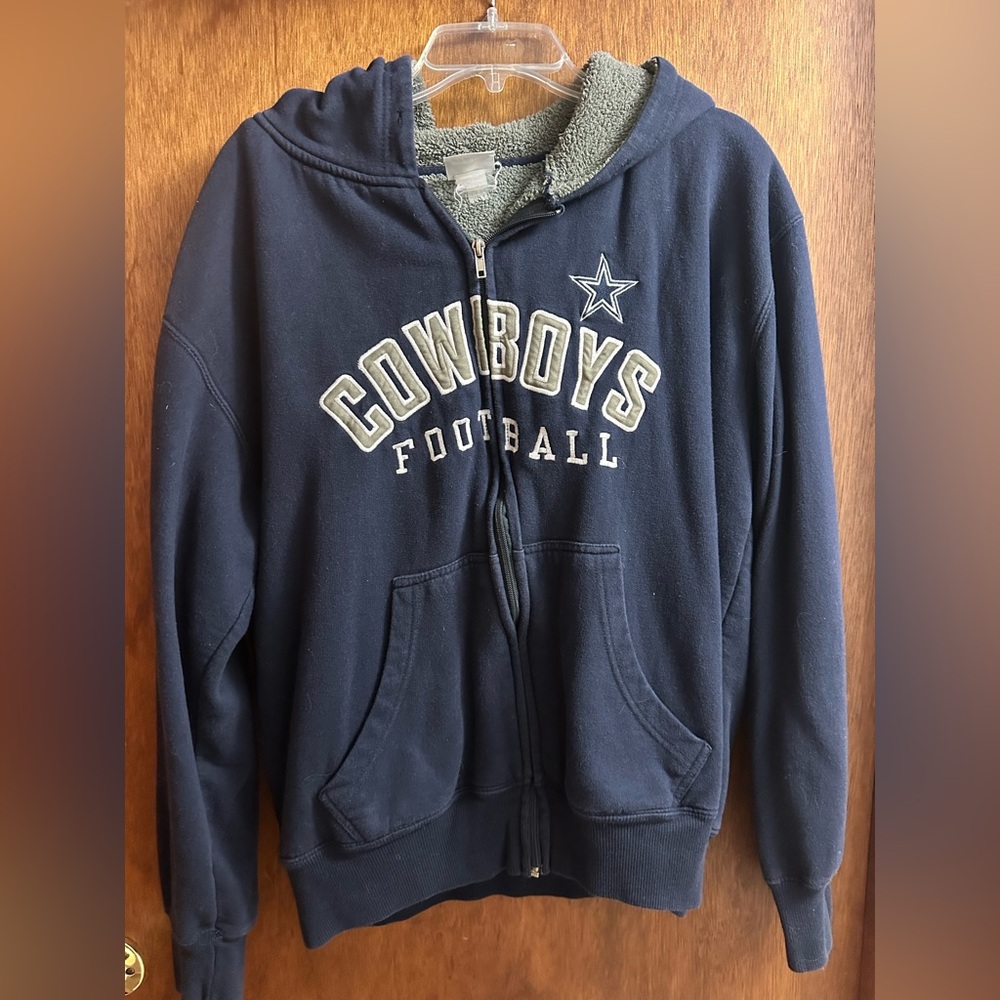 Dallas Cowboys zip up fleece lined hoodie